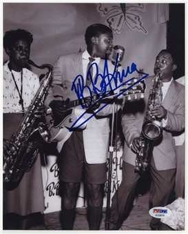 B.B. King Autographed 8x10 B&W Photograph (PSA/DNA GEM MINT 10)